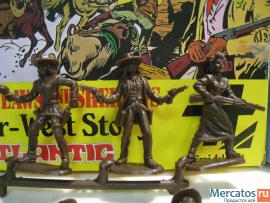 Солдатики 1/32 Atlantic Бандиты Шерифы Индейцы 9Ф 7