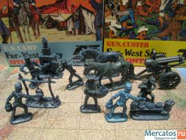 Солдатики 1/32 Atlantic Кавалерия Индейцы Гатлинг 6