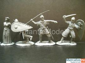 Солдатики 1/32 conte Норманы Серый цвет 8 set 1 4