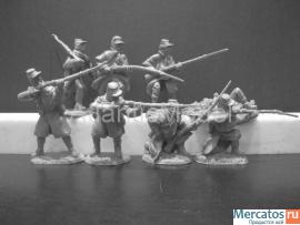 Солдатики 1/32 tssd Пехота Конфедерации Шинели 8 3