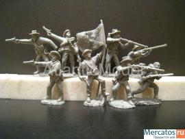 Солдатики 1/32 tssd Пехота Конфедерации 8 фигур 2