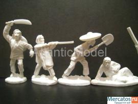 Солдатики 1/32 Weston Крестьяне Мексика Аламо 8 шт 3