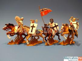 Солдатики 1/32 DSG Рыцари Конные крестоносцы Флаг 3