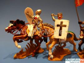 Солдатики 1/32 DSG Рыцари Конные крестоносцы Флаг 5