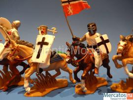 Солдатики 1/32 DSG Рыцари Конные крестоносцы Флаг 6