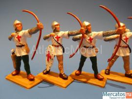 Солдатики 1/32 DSG Рыцари Лучники Тамплиеров 6 шт 3