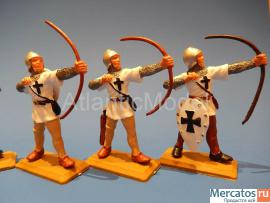 Солдатики 1/32 DSG Рыцари Тевтонские лучники 6 шт 4