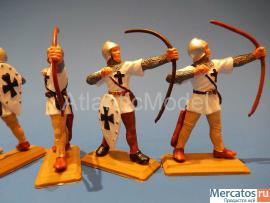 Солдатики 1/32 DSG Рыцари Тевтонские лучники 6 шт 10