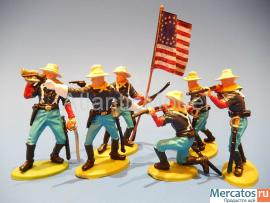 Солдатики 1/32 DSG Спешенная 7-я кавалерия 6 фигур