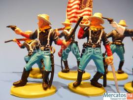 Солдатики 1/32 DSG Пешая 7-я кавалерия 12 фигур 6