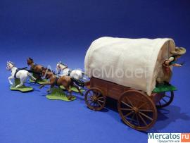 Солдатики 1/32 DSG Обоз с ковбоем и мексиканцем 3