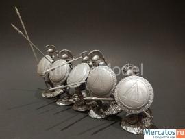Солдатики 1/32 CONTE Пять спартанцев Цвет серебро 2