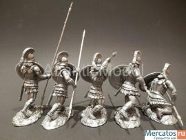 Солдатики 1/32 CONTE Пять спартанцев Цвет серебро 4
