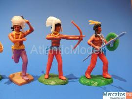 Солдатики 1/32 Elastolin Индейцы пешие Первый наб 7