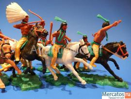 Солдатики 1/32 Timpo Индейцы Айовы 11 шт Вестерн 6