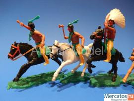 Солдатики 1/32 Timpo Индейцы Айовы 11 шт Вестерн 9