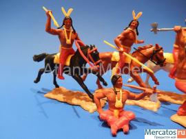 Солдатики 1/32 Timpo Индейцы Лакоты 5 фигур Вестер 3