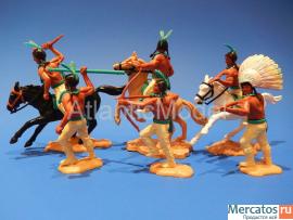 Солдатики 1/32 Timpo Индейцы Миссури 5 фигур Вестерн 5