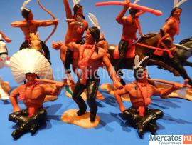 Солдатики 1/32 Timpo Индейцы Пауни 8 фигур Вестерн