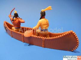 Солдатики 1/32 Timpo Индейцы Осейджи в пироге 2 шт 3