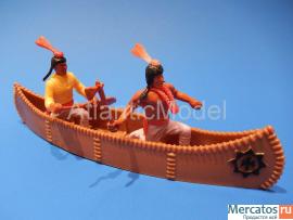 Солдатики 1/32 Timpo Индейцы Ото в пироге 2 шт