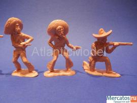 Солдатики 1/32 Reisler Пешие мексиканцы 4 фигуры 3