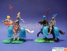 Солдатики 1/32 Elastolin Рыцари конные Средневеков 4
