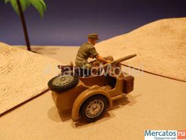 Солдатики 1/32 Britains Мотоцикл с экипажем Африка корпус первый 3