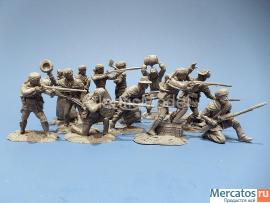 солдатики 1/32 Barzso поселенцы Бунсборо 14 фигур №2 8