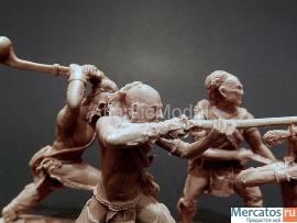 Солдатики 1/32 Barzso Шайенны шесть фиур 7