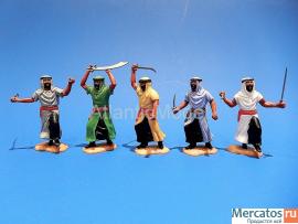 солдатики 1/32 Timpo Арабы пешие 5 шт №43 сорок три 5