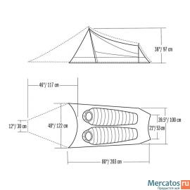 СУПЕР ЛЕГКАЯ 2-х местная палатка Mountain Hardwear Lightpath 2.1 2