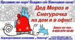 Дед Мороз и Снегурочка на ДОМ и в ОФИС в г.Бор