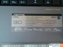 3D ноутбук Acer Aspire 5745DG + nVidia 3D очки 4