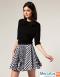 Топ ASOS с рукавом до локтя и вырезом лодочкой