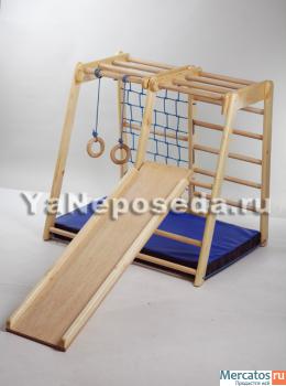 Домашняя спортивно-игровая площадка из дерева для детей "Кроха"