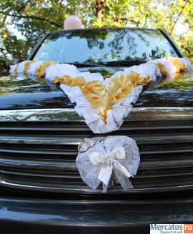 Свадебные украшения на машину - ленты