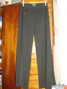 Брюки в полоску из рюлексной нитки