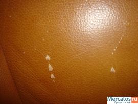 кожаные диван (французская раскладушка) + кресло бывшие в употре 4