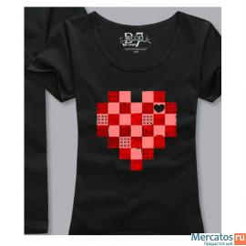 Футболка "Шахматное сердце"