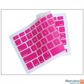 Силиконовая накладка для MacBook, розовая