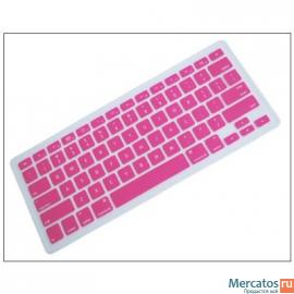 Силиконовая накладка для MacBook, розовая 2