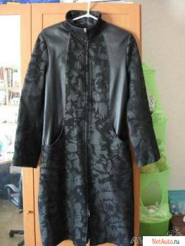 Пальто кожаное