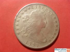 Монеты старинные серебро доллар,марка продаю. 2