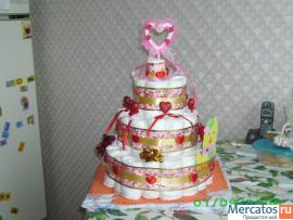 торт из памперсов - замечательный подарок для наших близких