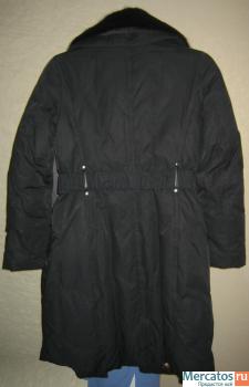 Продам утепленное женское пальто с поясом б/у 2