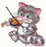 Продам набор для вышивания "Котёнок-музыкант"