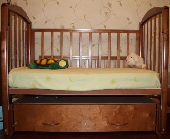 Детская кроватка + ортопедический матрац (б/у мало) - 6000руб -