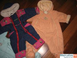Пакетом зимние комбинезоны 3шт 3