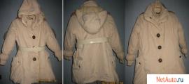 Пальто для девочки, цвет бежевый Италия р 125-130